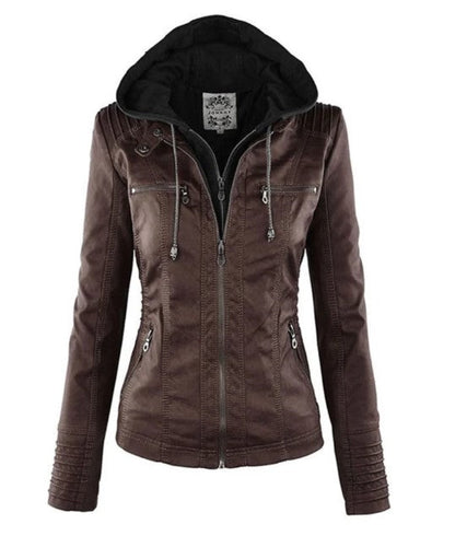 Lederjacke Damen Stil Schwarz - IdealeKleiden