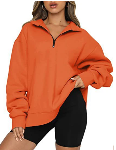 Women's Sweatshirt with Collar, Elegant Style