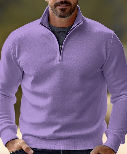 Comfortable Men's Quarter-Zip Pullover Casual