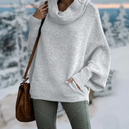 Elegant Tortoiseshell Sweater for Women with Collar