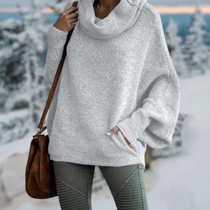 Elegant Tortoiseshell Sweater for Women with Collar