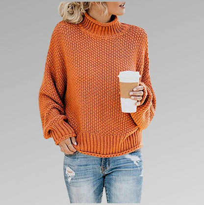Stylish Turtleneck Knit Sweater