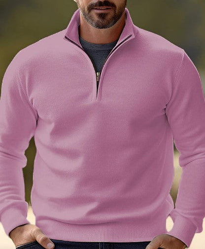 Comfortable Men's Quarter-Zip Pullover Casual