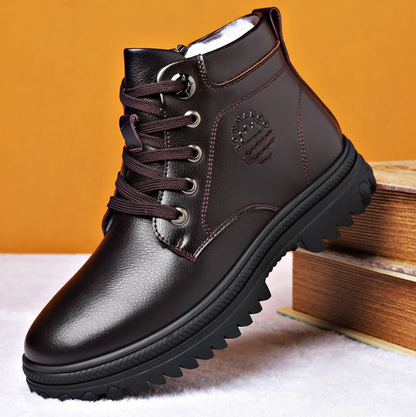Men's Winter Boots Warm Waterproof Leather