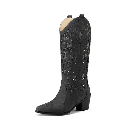 Western Stiefel Damen Elegant Stickerei