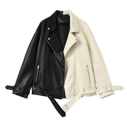 Stylish Women's Jacket Two-Tone Trendy Look