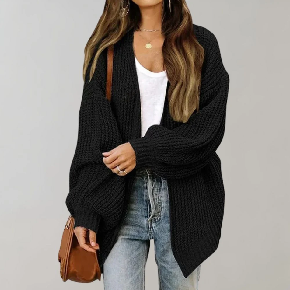 Casual Ladies' Cardigan Comfortable Cinch-Waist