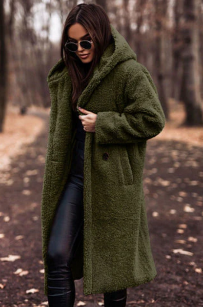 Laura - Stylish Long Teddy Coat