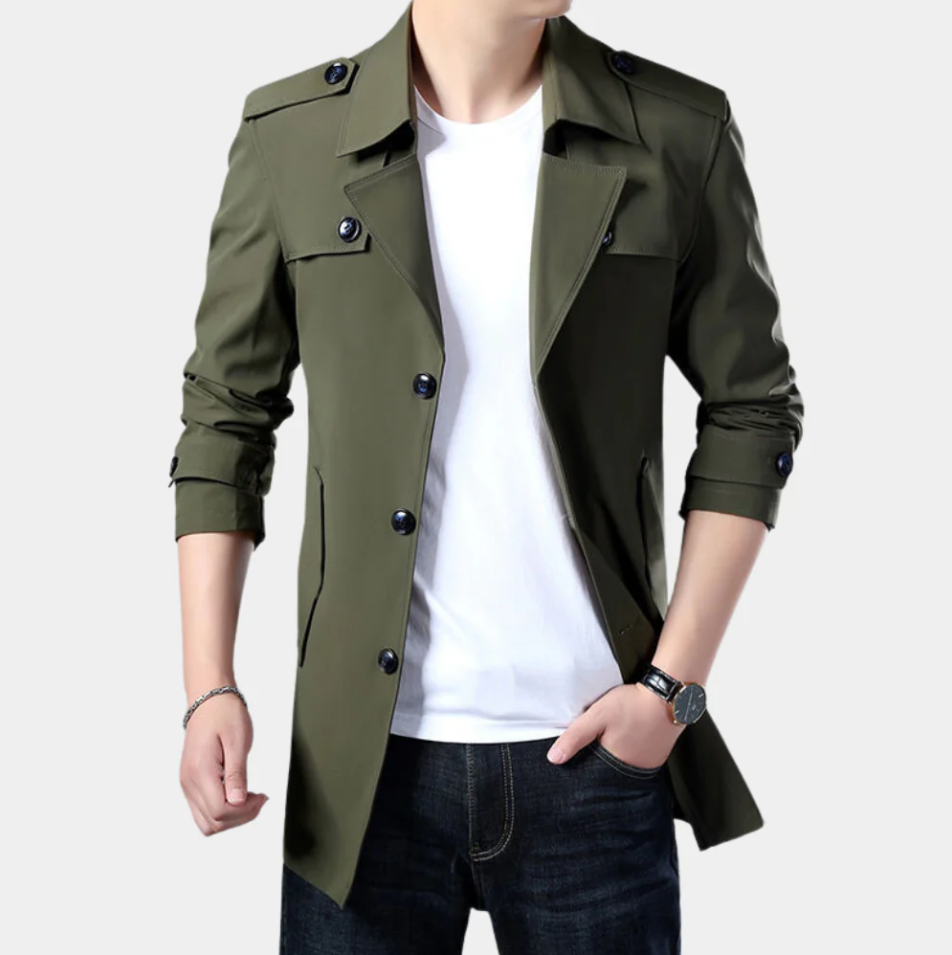 Eleganter Trenchcoat Herren Modern Klassisch
