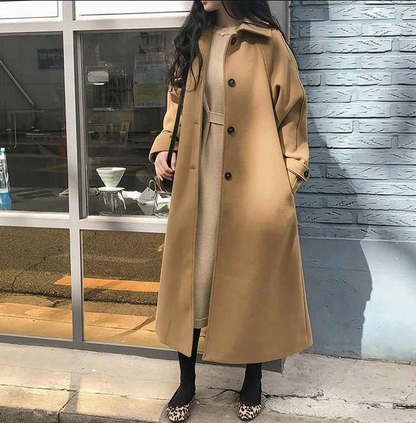 Eleganter Damen Wintermantel Lang & Warm