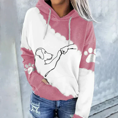 Women's Funny Dog Print Hoodie