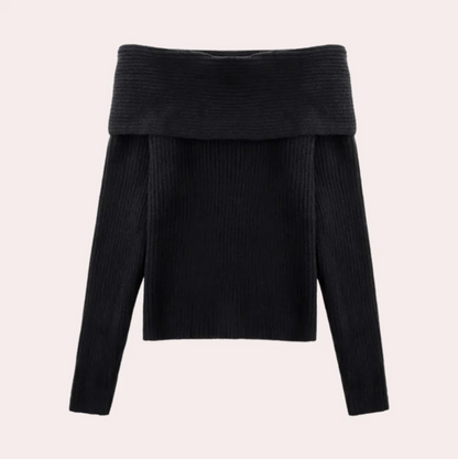 Women's Off-Shoulder Sweater Elegant Design