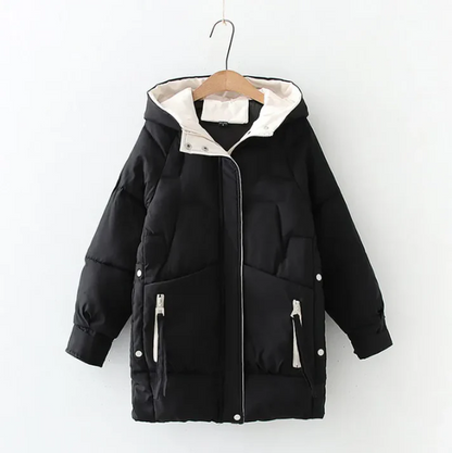 Checked Hooded Winter Parka