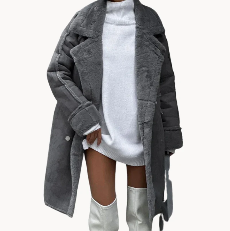 Stylish Women's Long Thick Coat