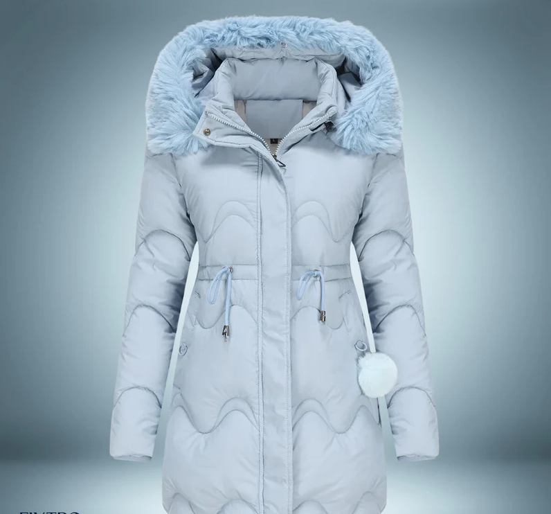 Farbenfroher Parka mit Weichpelz-Kragen - IdealeKleiden