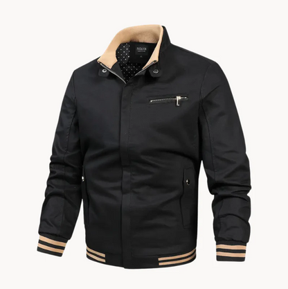 Stylish Men's Jacket Modern Stand-Up Collar Design