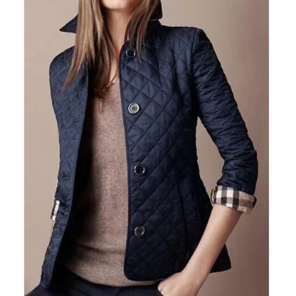 Elegant Women's Silk-Cotton Slim Fit Jacket