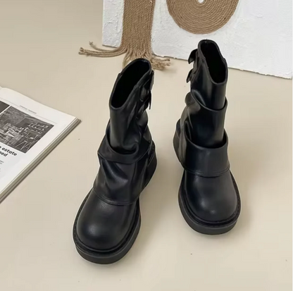 Augusta - Vintage Leder Stiefel Elegantes Design