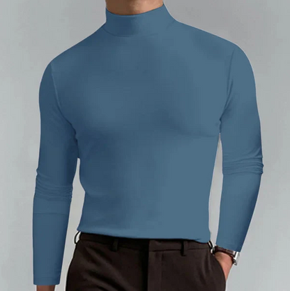 Slim Fit Rollkragen Pullover Langarm