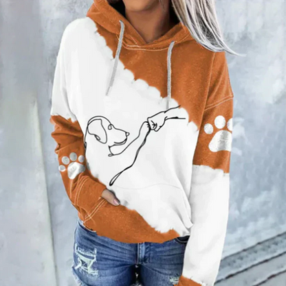 Women's Funny Dog Print Hoodie