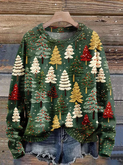Christmas sweater tree motif
