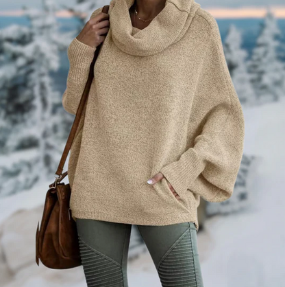 Elegant Tortoiseshell Sweater for Women with Collar