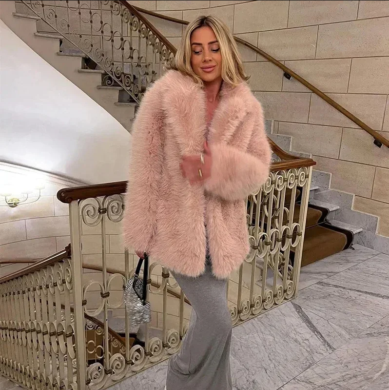 Luxury Women's Jacket Soft Faux Fur