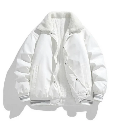 Men's Winter Jacket Sherpa Fleece Collar Warm Insulated