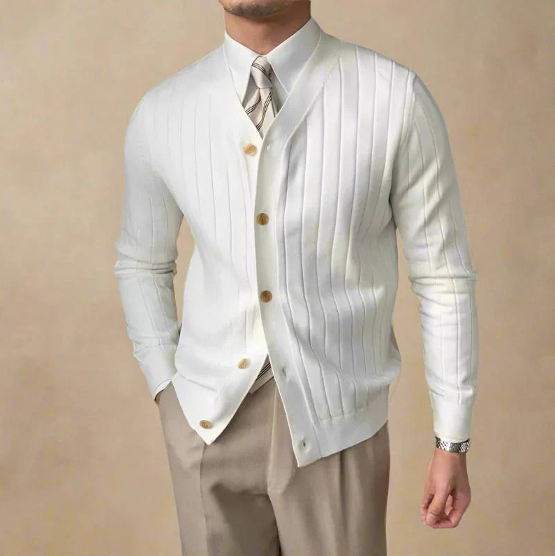 Men's Vest Striped Pattern Elegant