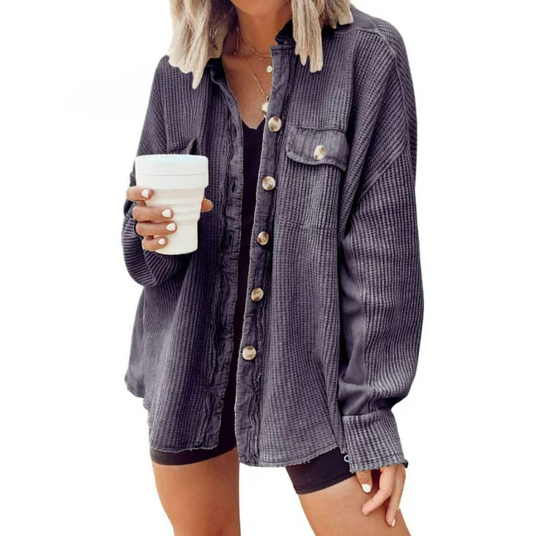 Classic Corduroy Jacket with Hood Cotton