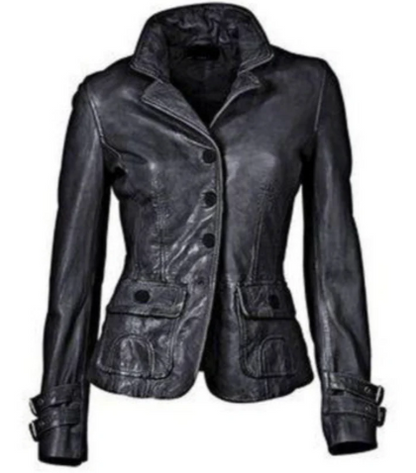 Elegante Damen Lederjacke Luxus Qualität