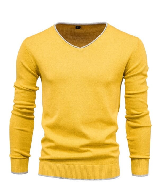 Elegant V-Neck Sweater in Luxurious Silver Grey