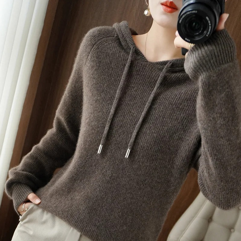 Dorothy - Strickpullover mit Kapuze