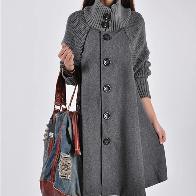 Women's Winter Coat Turtle Neck Jumper Style