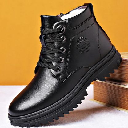 Herren Winterstiefel Warm Wasserdicht Leder - IdealeKleiden