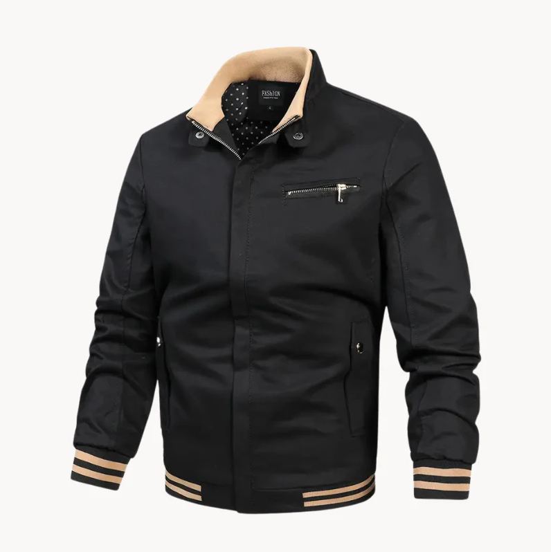 Herrenjacke Zeitlos Elegant Mit Stehkragen - IdealeKleiden