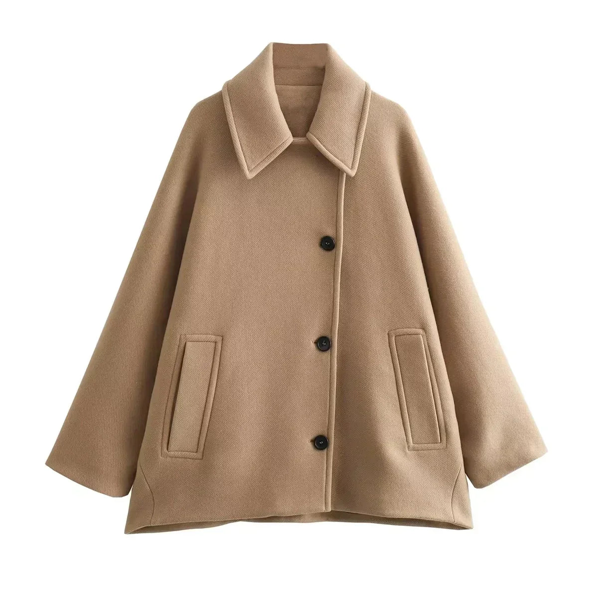 Women's Plus Size Classic Wool Coat