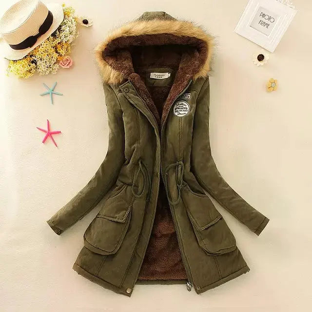 Autumn Winter Jacket Women Slim Fit Padded