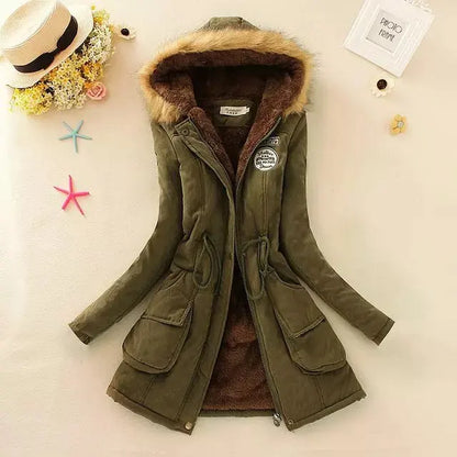Autumn Winter Jacket Women Slim Fit Padded