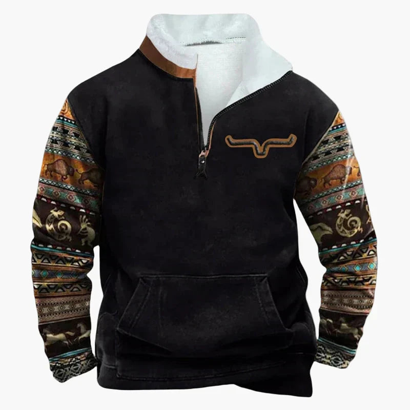 Stylish Pullover Western Look Ethnic Pattern Outdoor