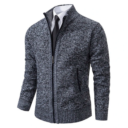 Men's Cardigan Zipper Modern Stand-up Collar