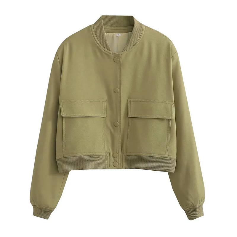 Elegant Women's Classic Bomber Jacket