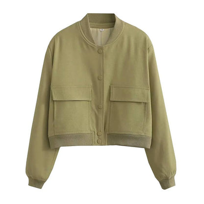 Elegant Women's Classic Bomber Jacket