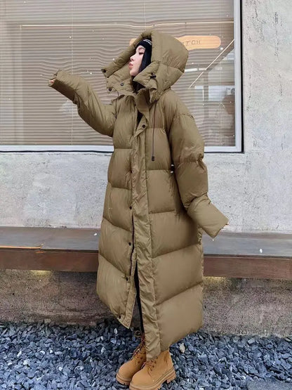 Women's Plus Size Hooded Puffer Jacket
