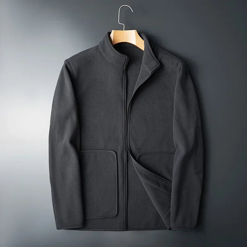 Men's Fleece Jacket Sporty Contrast Details