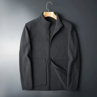 Men's Fleece Jacket Sporty Contrast Details