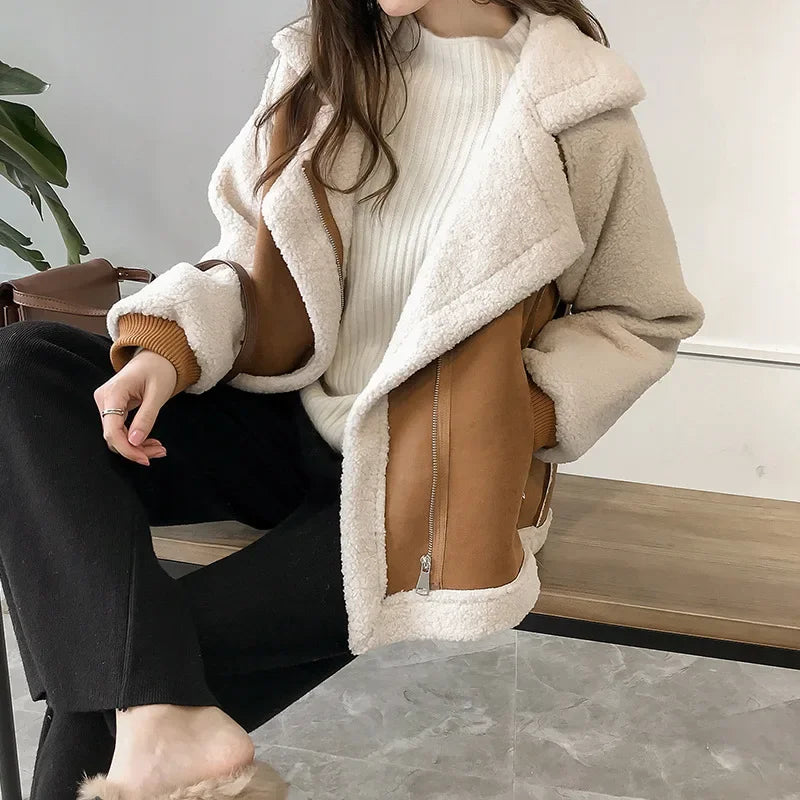 Warme Pelzjacke Damen Winter - IdealeKleiden