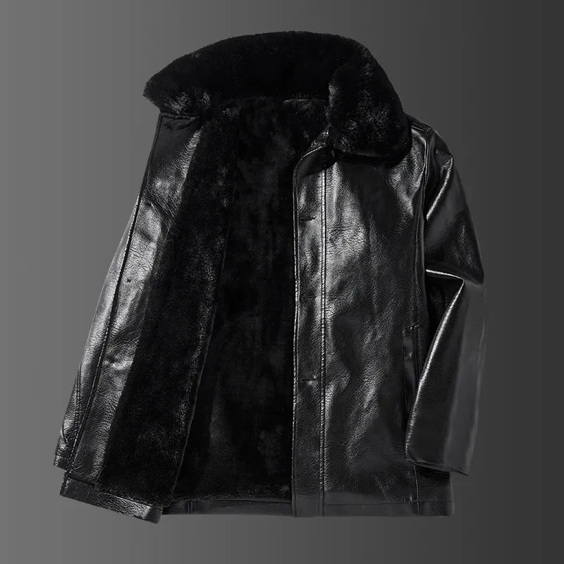 Men's Leather Jacket Collar Style Liam