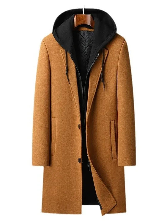 Men's Winter Coat Detachable Hood Coat