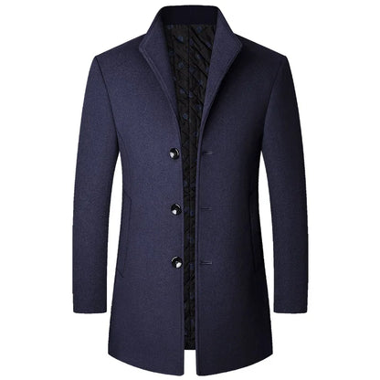 Men's Single-Breasted Quilted Winter Coat